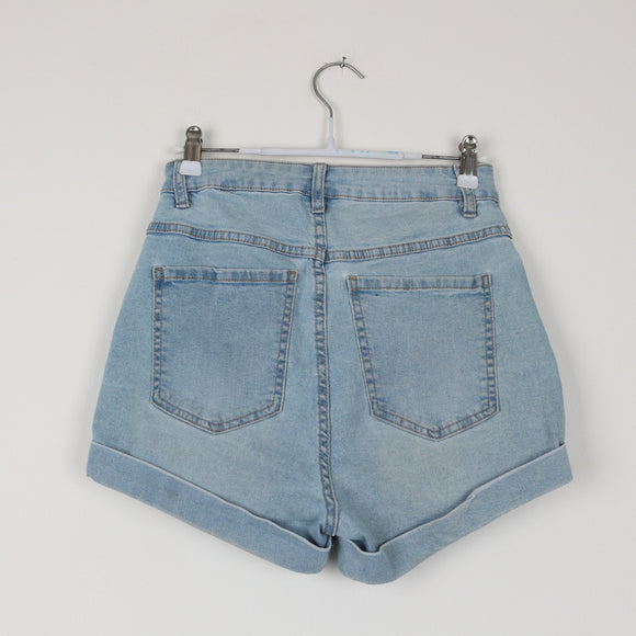 Cotton On High Classic Denim Shorts | Light Blue Wash | Size 8