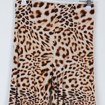 RVCA Leopard Print Ribbed Bike Shorts | Elasticated Waist | Size S - 0