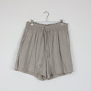 Woolworths Stone Linen Shorts | Smocked Waist | Drawstring | Relaxed Fit | Size 16-1