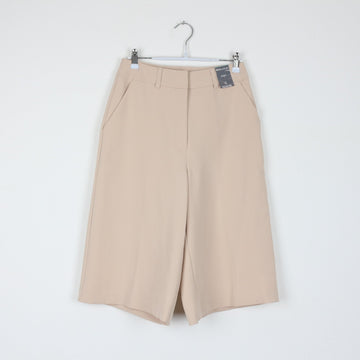 Real Woman Cream Wide-Leg Bermuda Shorts | High Waist | Tailored | Brand New | Size 8