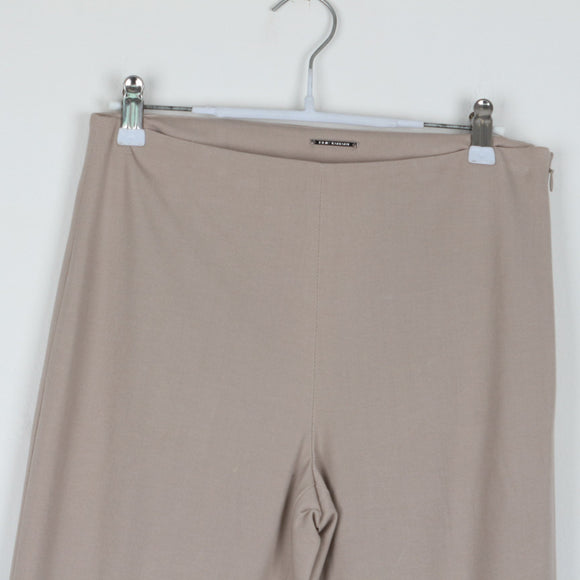 Elie Tahari Taupe Slim Tailored Trousers | Pressed Crease | Smart Casual | Size 8