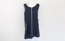 Navy & White 100% Linen Dress | Sizes S & XL | Brand New-1