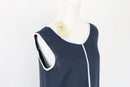 Navy & White 100% Linen Dress | Sizes S & XL | Brand New-2
