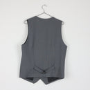 Charcoal Grey Tailored Suit Waistcoat | V-Neck | 4-Button | Satin Lined | Size L-4