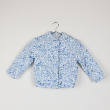 Dunnes blue floral puffer jacket - 4-5Y