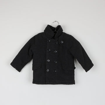 George Charcoal Melton Coat