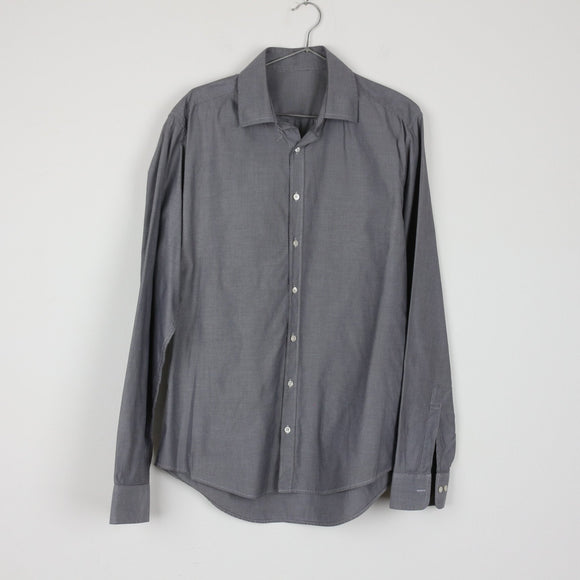 Light Grey Long Sleeve Fitted Shirt (M)