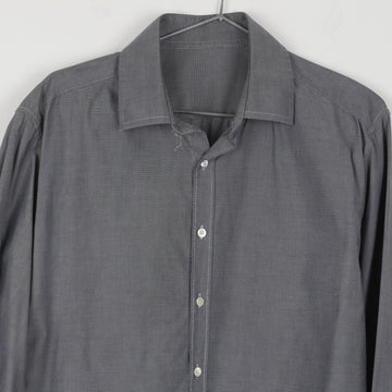 Light Grey Long Sleeve Fitted Shirt (M) - 0