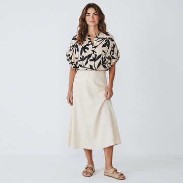 White & Black Monochrome Print Crop Top | Sizes S–L | Brand New - 0