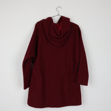 Maroon Melton Hoodie (M) - 0