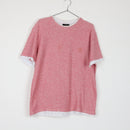 Zara Red & White Knitted T-Shirt (L)-1