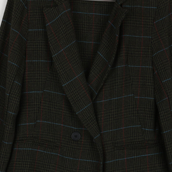 The Fix Olive Green Plaid Blazer (Size 6)