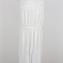White Crochet Knit Strapless Bodycon Maxi Dress – Size M-3
