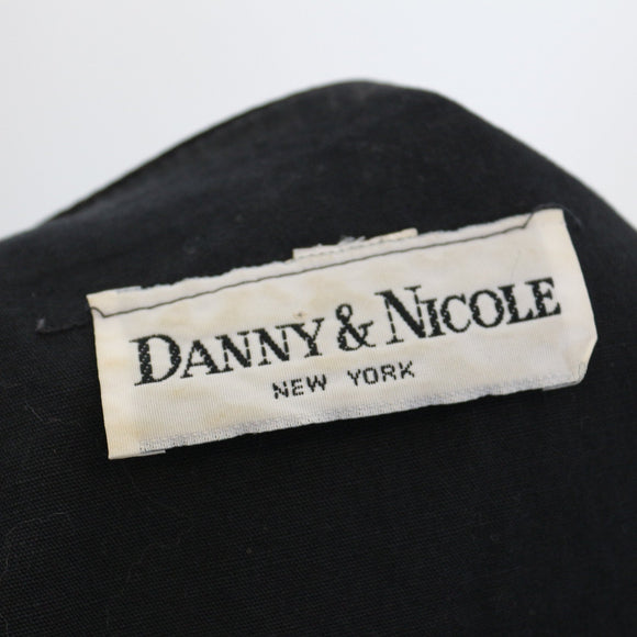 Danny & Nicole New York Navy Button-Front Midi Dress with Silver Concho Buttons – Size 14