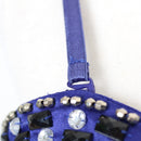 Royal Blue Chiffon Sweetheart Empire-Waist Cocktail Dress with Crystal Embellished Neckline & Waistband – Size 34-3