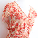 Pink Floral Wrap Dress – Size M-4