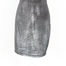 Black & Silver Velvet Mini Bodycon Dress | Thrift Find – Size XS-2