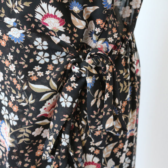 Woolworths Black & Floral Mini Dress | Thrift Find – Size 12