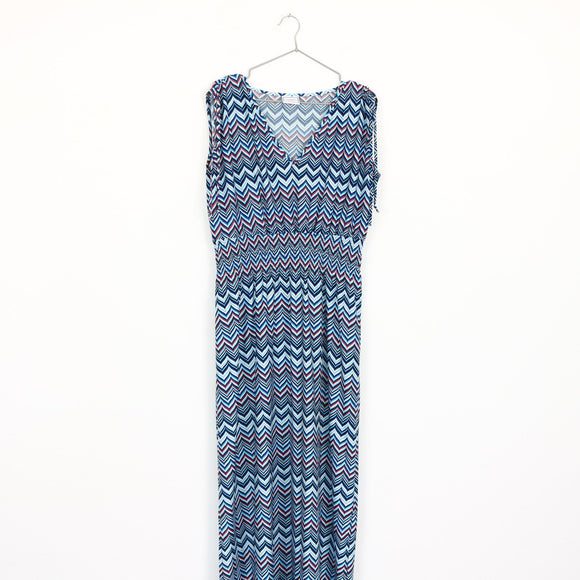 Contempo Graphic Maxi Dress | Thrift Find – Size 12