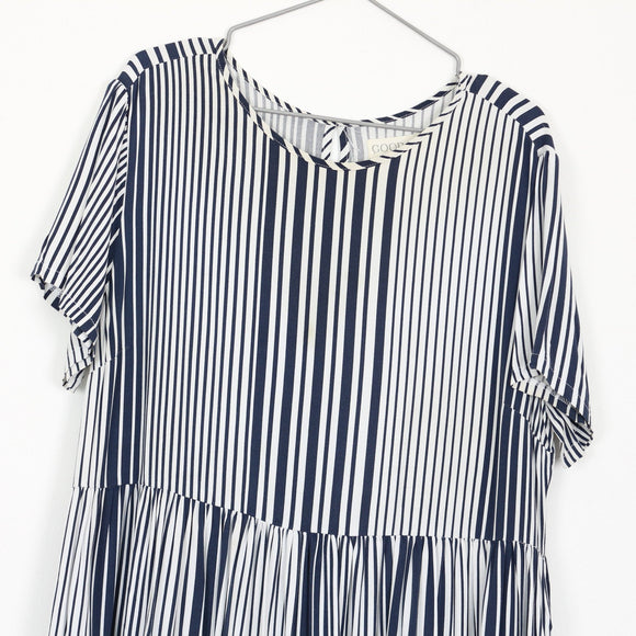 Blue & White Stripe Dress | Thrift Find – Size 34