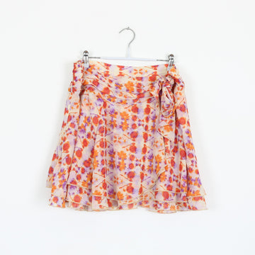 Purple & Orange Mini Wrap Skirt | Thrift Find – Size XL