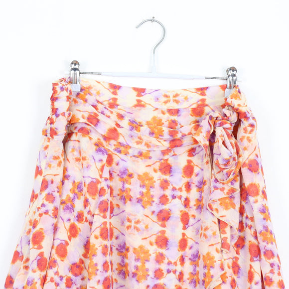 Purple & Orange Mini Wrap Skirt | Thrift Find – Size XL