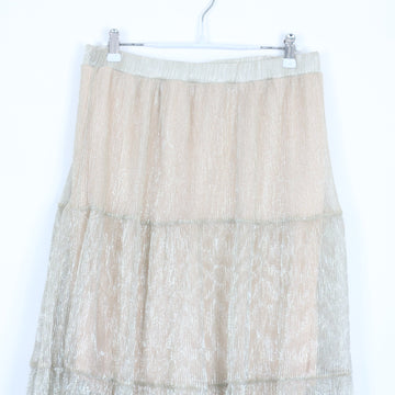 Gold Sparkly Sequin Skirt | Thrift Find – Size 10 - 0