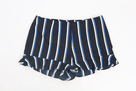 Woolworths Blue Striped Shorts | Size 16 | Pre-Loved