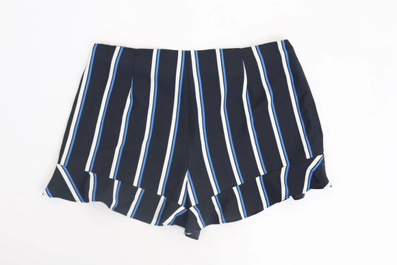 Woolworths Blue Striped Shorts | Size 16 | Pre-Loved
