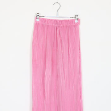 Bright Pink Ribbed Maxi Skirt | Thrift Find – Size S - 0