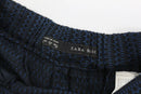 Zara Blue & Black Satin Shorts | Size S | Pre-Loved-2