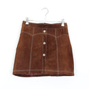 Genuine Suede Mini Skirt | Thrift Find – Size XS-1