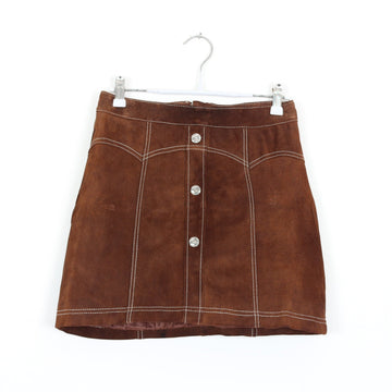 Genuine Suede Mini Skirt | Thrift Find – Size XS