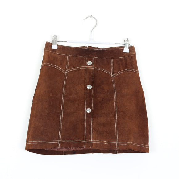 Genuine Suede Mini Skirt | Thrift Find – Size XS