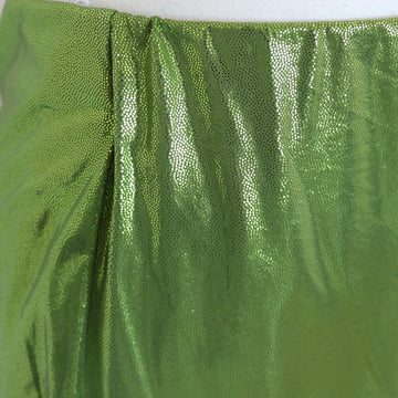 Bright Green Metallic Mini Skirt (L) - 0
