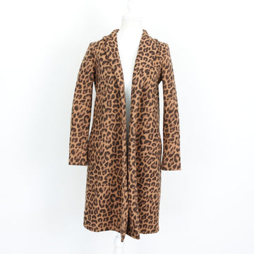 Zara Leopard Print Longline Coat – Size S