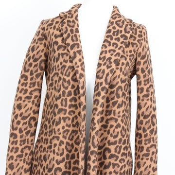 Zara Leopard Print Longline Coat – Size S - 0