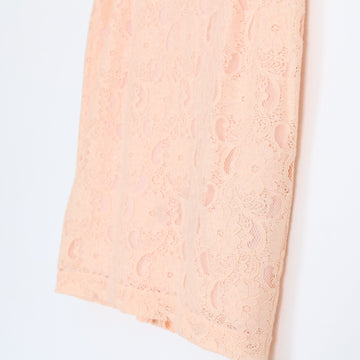 H&M Peach Lace Pencil Skirt – Size 10 - 0