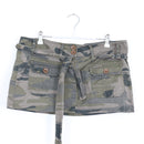 Camo Cargo Mini Skirt with Belt – Size 36-2