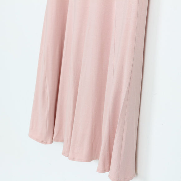 Blush Pink Stretch A-Line Maxi Skirt – Size 8