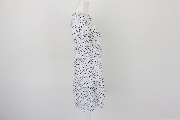 White & Black Polka Dot Summer Dress | Size S | Pre-Loved