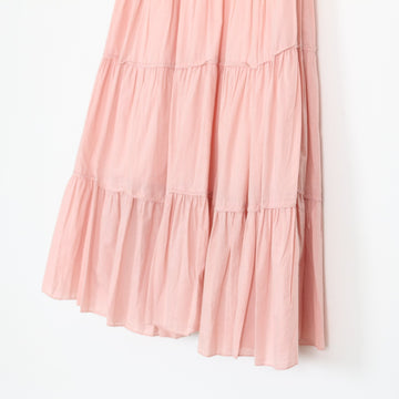 Blush Pink Tiered Ruffle Maxi Skirt – Size S - 0