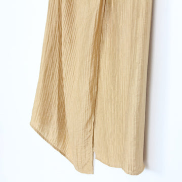 Sand Crinkle Tie-Front Wrap Midi Skirt – Size 32 - 0
