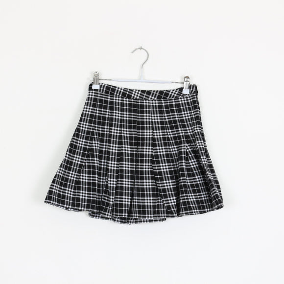 Factorie black and white plaid mini skirt - 8
