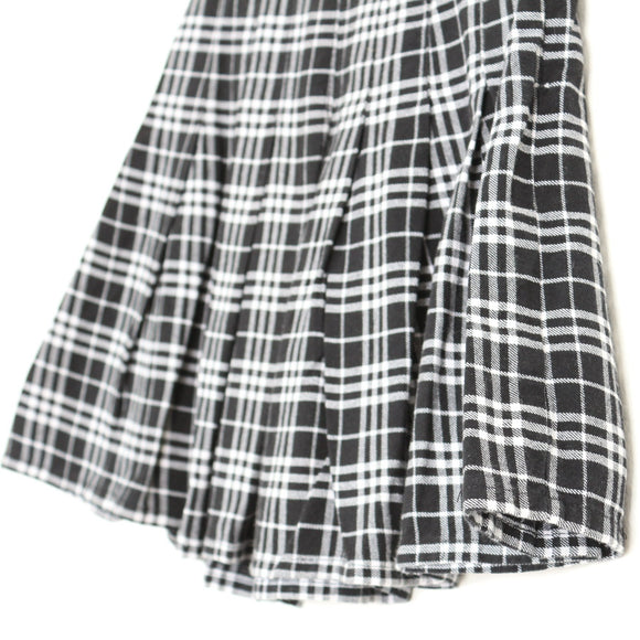 Factorie black and white plaid mini skirt - 8
