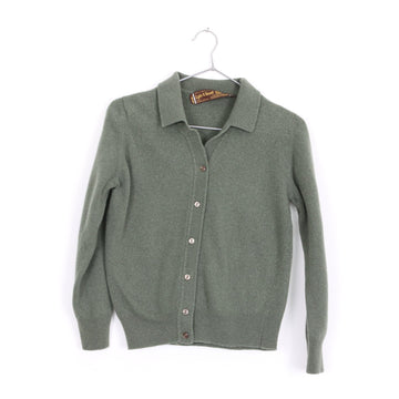 Lyle & Scott Sage Green 100% Super Lambswool Cardigan – Size XS