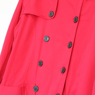 Red Stretch Trench Coat – Size 14 - 0
