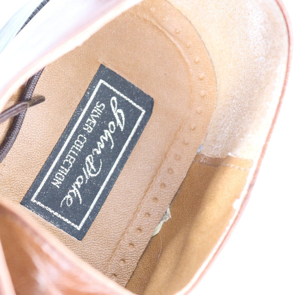 Jonathan Drake Tan Genuine Leather Apron-Toe Derby Dress Shoes – Size 9