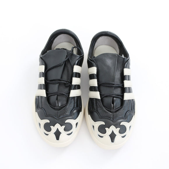 Adidas Y-3 Yohji Yamamoto Regu Black Leather Sneakers – Size 8