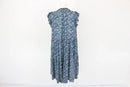 Blue Floral Tiered Midi Dress | Size M | Pre-Loved-4